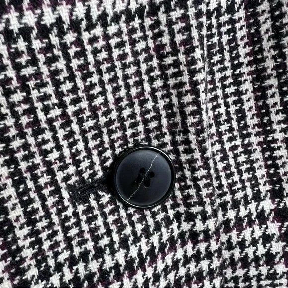 Club Monaco Wool Plaid Starella Coat Faux Fur Sleeve Trim M - Picture 10 of 12